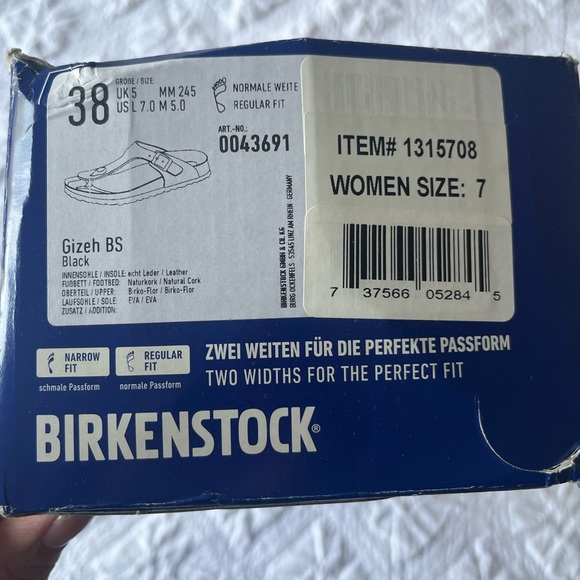 Birkenstock Gizeh Black size 38/7 NWT - Picture 2 of 6